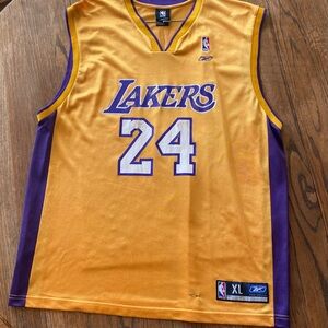 Kobe Bryant Lakers Jersey 24 NBA Reebok size XL w/some wear please see photos